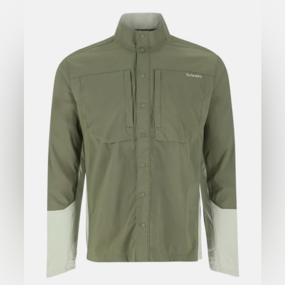 NWOT Simms Fishing Men’s Latitude Bicomp Shirt | Large | Willow Aspen | UPF50+